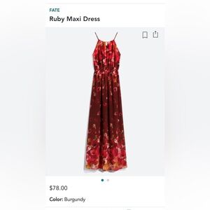 NEW Fate Ruby Maxi Dress